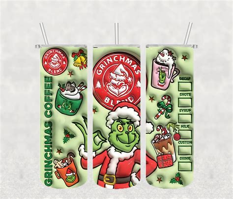 D Inflated Christmas Oz Skinny Tumbler Png Grinchmas Pn Inspire