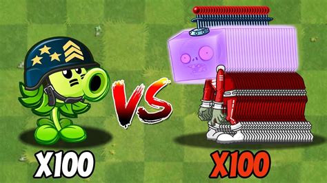 PVZ 2 Challenge 100 Plants Max Level Vs 100 Zombies Level 3 Who