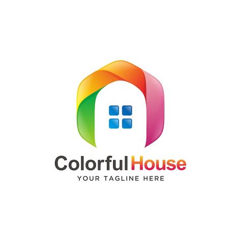 Premium Vector | Colorful house logo design