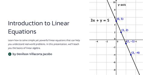 Introduction to Linear Equations