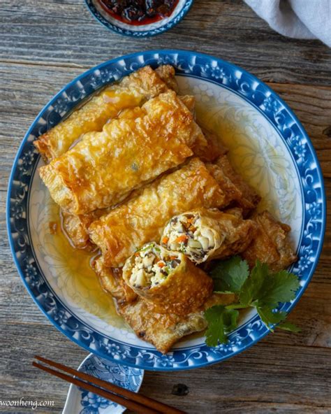 Easy Vegan Dim Sum Beancurd Tofu Skin Roll You Need Woonheng