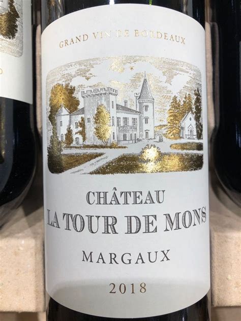 2018 Château La Tour De Mons France Bordeaux Médoc Margaux