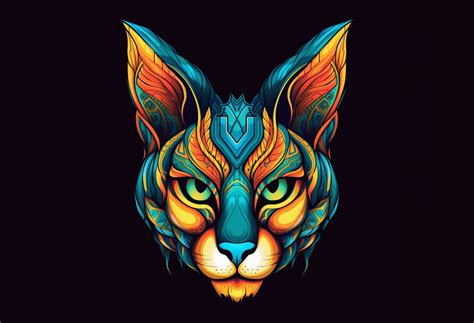 Caracal Beautiful PopArt Graphic By Poster Boutique Creative Fabrica