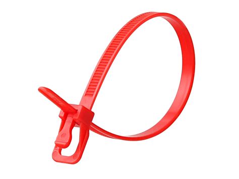 8 Inch Red RETYZ EveryTie Releasable Cable Tie 20 Pack RETYZ