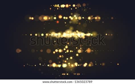 Golden Bokeh Sparkle Glitter Lights Background Stock Vector Royalty