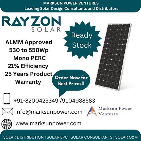 Monocrystalline Rayzon Solar Panels 24V At Rs 19 Watt In Ahmedabad