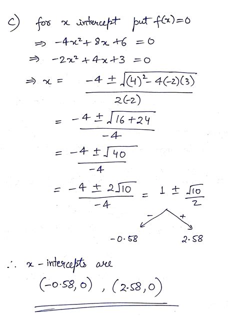 [solved] Consider The Parabola Given By The Equation F X 4x2 8x 6 Course Hero