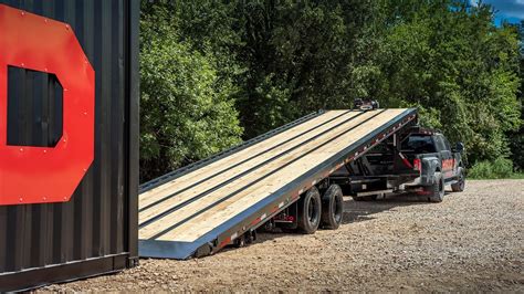 Tdx K Flatbed Tilt Gooseneck Trailer Maxx D Youtube