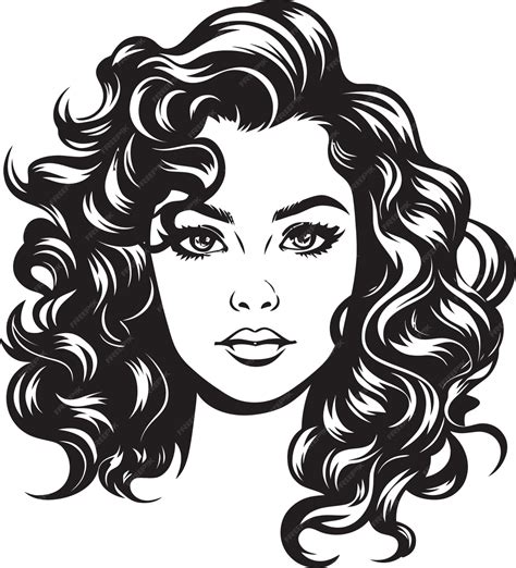 Premium Vector Crowning Glory An Iconic Symbol Of Curls Sculpted In