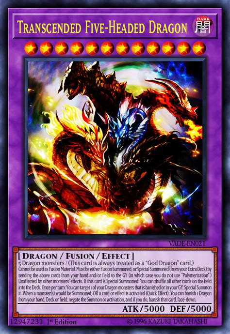 Card Gallery:Transcended Five-Headed Dragon | Yu-Gi-Oh Card Maker Wiki ...