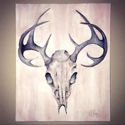 Painting Deer Skull at PaintingValley.com | Explore collection of ...