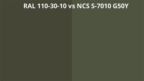 Ral 110 30 10 Vs Ncs S 7010 G50y Ral Colour Chart Uk