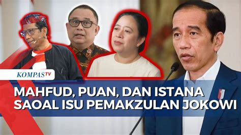 Isu Pemakzulan Jokowi Istana Sebut Tak Mudah Mahfud Ungkap Prosesnya