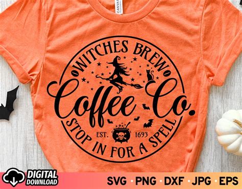 Witches Brew Coffee Co Svg Halloween Witch Svg Halloween Etsy