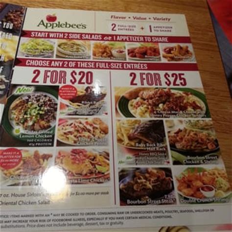 Applebees 2 For 25 Menu - All You Need Infos