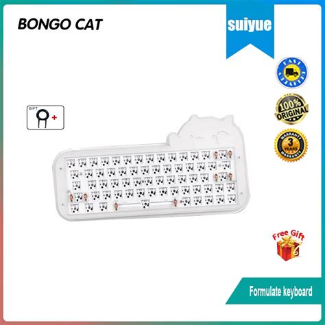 Bongo Cat Mini Cat 64 Mechanical Keyboard Kit Stacked Acrylic Hot