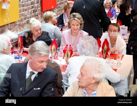 Brussels Belgium 22nd Dec 2016 King Filip And Queen Mathilde Of