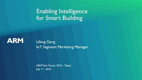 PDF Enabling Intelligence For Smart Building ARM Architecture