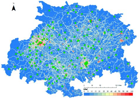 Population distribution in Sichuan and Chongqing regions. | Download ...