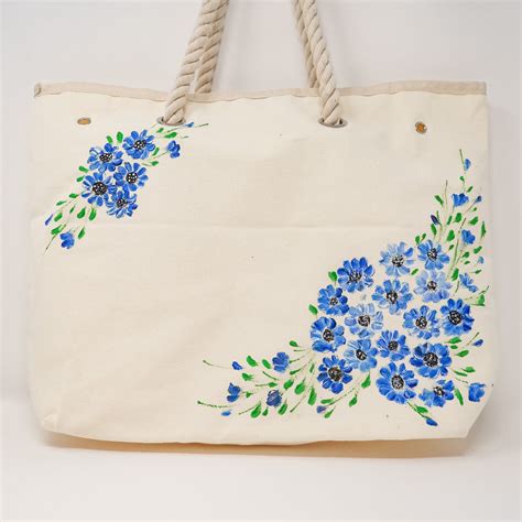 Custom Hand Painted Tote Bag Personalized Canvas Bag Custom Etsy