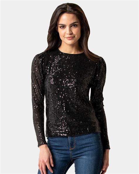 Black Sequin Top With Jeans Dresses Images 2022