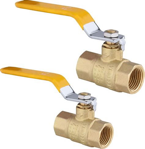 Guofis 12 Heavy Duty Full Port Brass Ball Valve600 Wog Fnpt Fip Threaded Valve