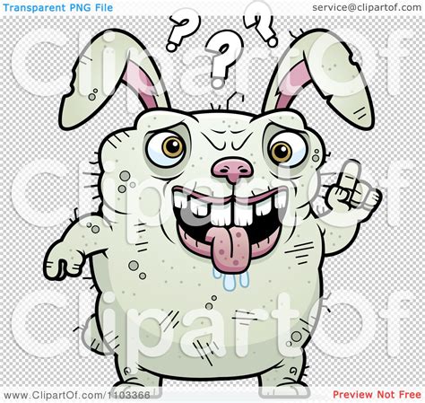 Clipart Confused Ugly Rabbit Royalty Free Vector Illustration By Cory