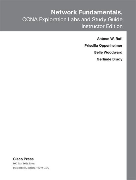 Pdf Ccna Network Fundamentals Lab And Study Guide Instructors