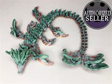 3D Printed Articulated Coral Reef Dragon Dragon Fidget 3D Printed Pics