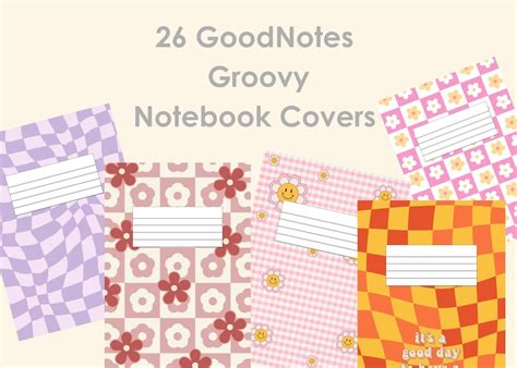 Groovy Digital Notebook Covers Digital Notebook Goodnotes Cover