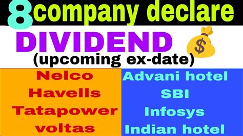 Company Declare Dividend News Upcoming Dividend Stocks Dividend