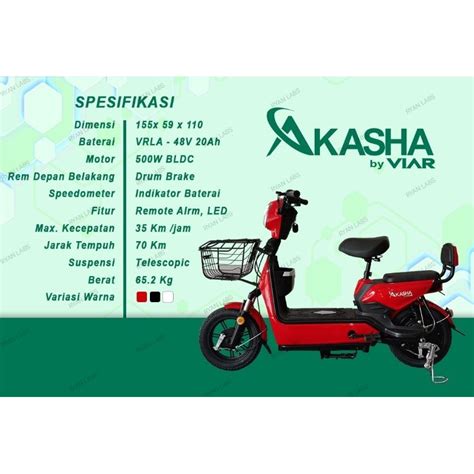 Jual Sepeda Listrik Viar Akasha Shopee Indonesia