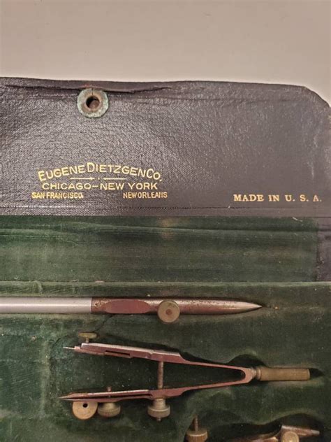 Vintage Drafting Tools Set By Eugene Dietzgen Company Usa Etsy