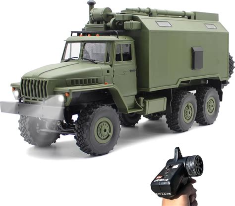 Mostop RC Military Truck 1:16 Scale Remote Control Army Car for Kids Adults, 6WD Off Road RC ...