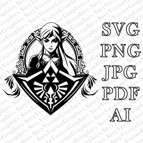 Zelda Princess Svg Zelda Svg Zelda Shield Tears Of The Etsy