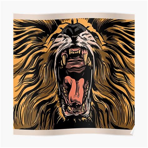 Roaring Lion Poster By Fadilimars Redbubble