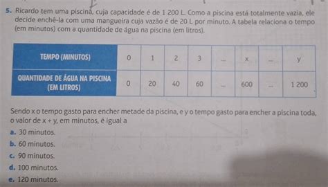 Solved Ricardo Tem Uma Piscina Cuja Capacidade De L Como A