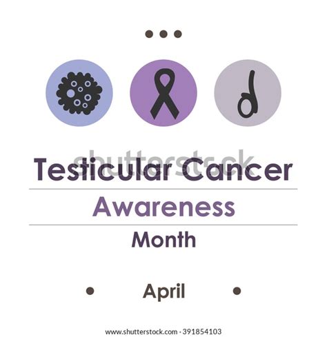 Vector Illustration Testicular Cancer Awareness Month Stock Vector