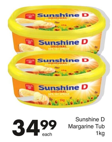 Sunshine D Margarine Tub Kg Offer At Save Hyper