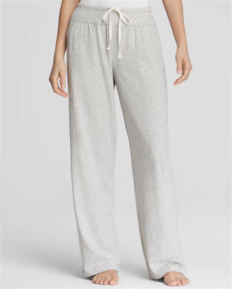 Dkny Stretch Pima Cotton Lounge Pants In Light Gray Heather Gray Lyst