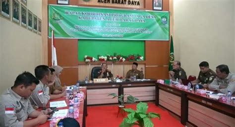 Kejari Aceh Barat Daya Gelar Rakor Program Jaksa Garda Desa Tahun