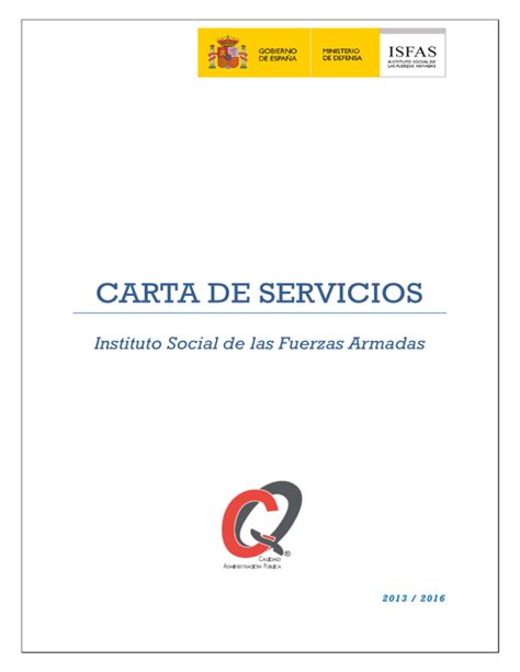 Carta De Servicios Ministerio De Defensa