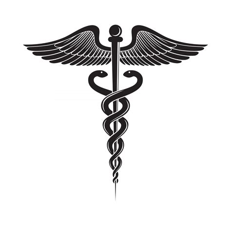 caduceo médico símbolo diseño ilustración vector formato eps adecuado