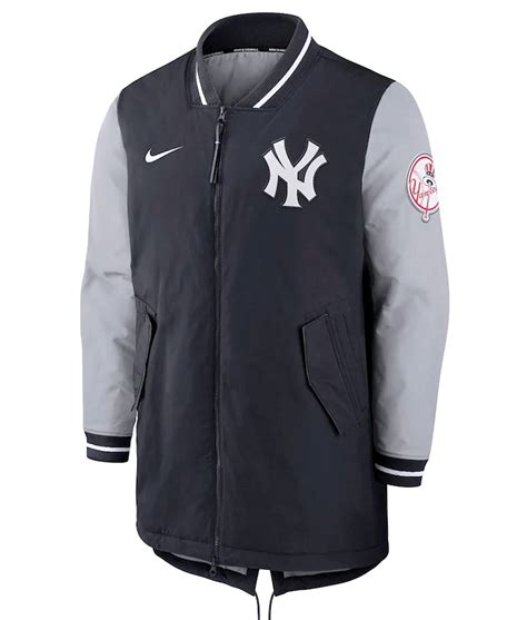 Gray/Navy Dugout Performance New York Yankees Jacket - Jackets Expert