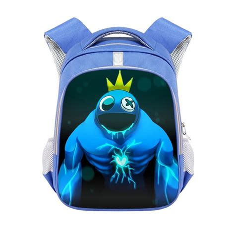 Rainbow Friends Backpack School Bag Blue Baganime