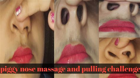 Piggy Nose Massage Pulling Challenge Vloger Sanchari Viral Video