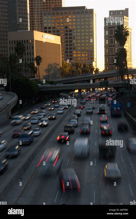 traffic downtown Los Angeles California Stock Photo - Alamy