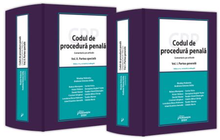 Codul De Procedura Penala Comentariu Pe Articole 2024 Editura Hamangiu