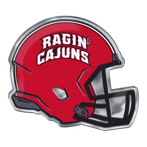 Mach-E University of Louisiana-Lafayette Embossed Helmet Emblem; Red ...