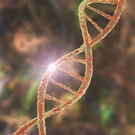 Ilustração Conceitual 3d Da Mutação Genética Molécula De Dna Dupla